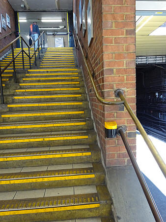 Finchley road stairs from platform - ouch!