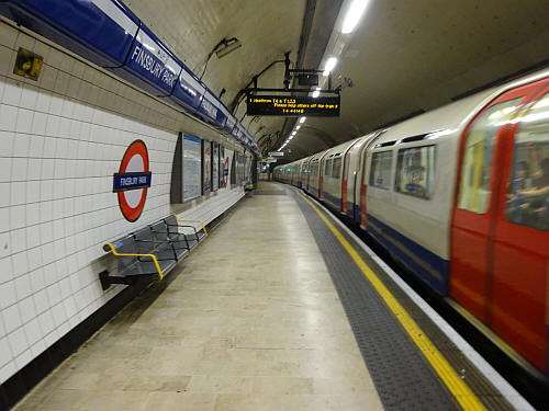 Finsbury Park platform is raised at certain sections to allow step free access to the train