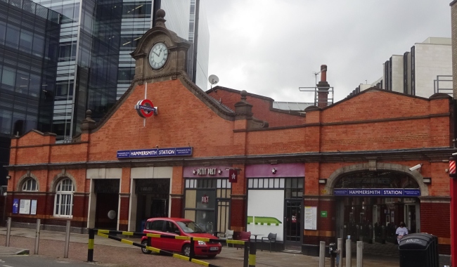 Hammersmith station - in September 2021