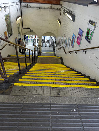 Kilburn station stairs - most travellers choose this route