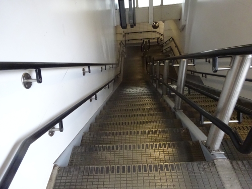 Latimer Road station stairs with 40 steps - in September 2021