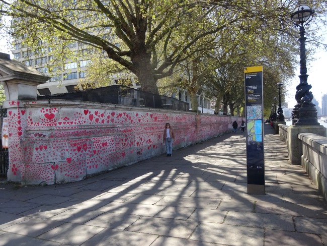 The Covid wall in London, a reminder - in April 2021
