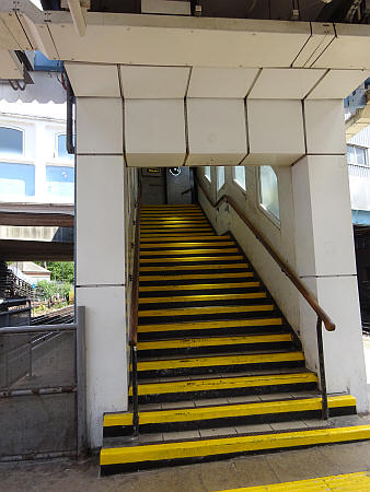 Neasden station - stairs from platform to entrance