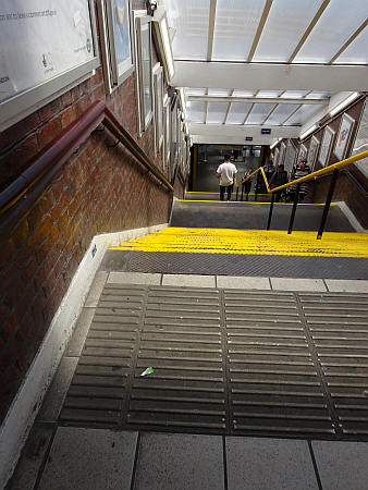 Stanmore Station entrance to platform - with 48 stairs