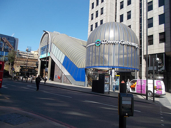 Tower Gateway, DLR station - in May 2019
