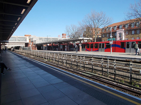 West Ham station in February 2019 - a view from the Jubilee line
