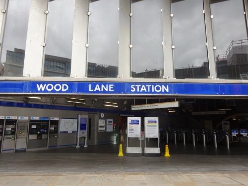 Wood Lane underground station - in September 2021