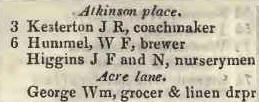 to Acre lane, Brixton road 1842 Robsons street directory