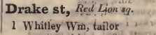 1 Drake street, Red Lion square 1842 Robsons street directory