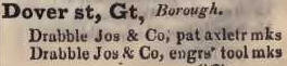 Great Dover street, Borough 1842 Robsons street directory
