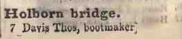 Holborn bridge 1842 Robsons street directory
