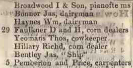 to end of Horseferry road, Westminster 1842 Robsons street directory