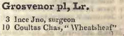 Lower Grosvenor place 1842 obsons street directory