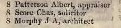 8 Lyons Inn, Strand 1842 Robsons street directory