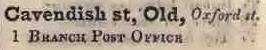 1 Old Cavendish street, Oxford street 1842 Robsons street directory