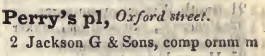 Perrys place, Oxford street 1842 Robsons street directory