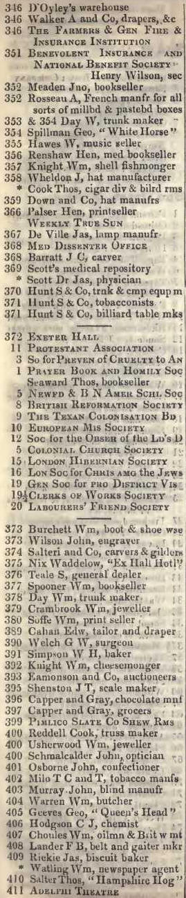 346 - 411 Strand, North 1842 Robsons street directory