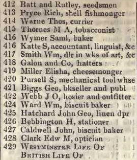 412 - 429 Strand, North 1842 Robsons street directory