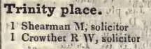 Trinity place 1842 Robsons street directory