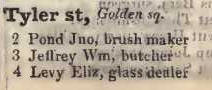 2 - 4 Tyler street, Golden square 1842 Robsons street directory
