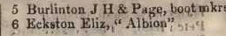 5 - 6 Vernon place, Bloomsbury 1842 Robsons street directory