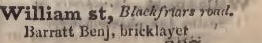 William street, Blackfriars road 1842 Robsons street directory